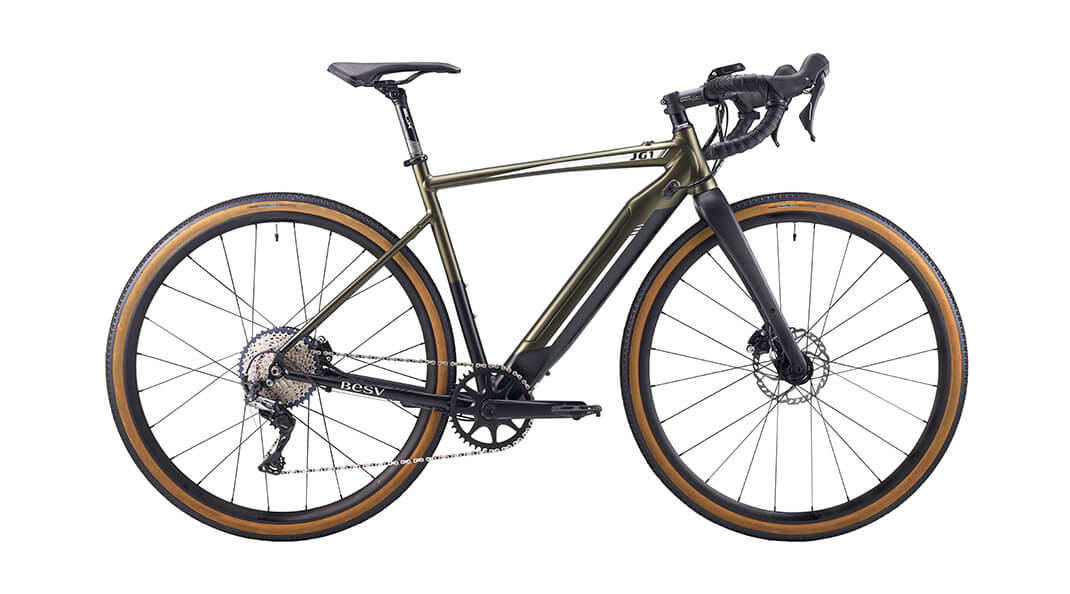 バッテリー内蔵の美しいフォルムのe-グラベルロード【ベスビー】JG1